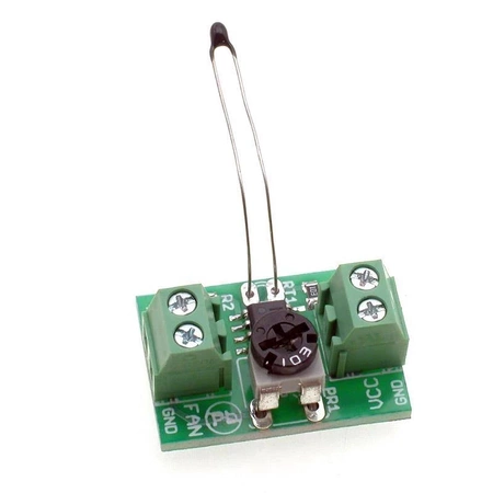 Sterownik wentylatora 12 V - termostat z regulowanym progiem - zlutowany KIT AVT 1564