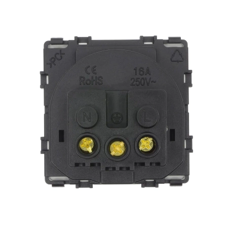 Moduł - gniazdo elektryczne IP44 z klapką - biały - Tawoia Glass