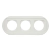 Ramka potrójna owalna ceramiczna biała Ceramic Loft