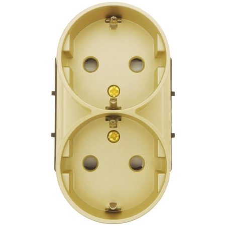 Moduł - Gniazdo elektryczne Schuko podwójne - złoty - Tawoia Glass