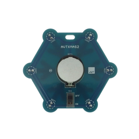 Niebieska świąteczna ozdoba LED RGB - zestaw DIY do nauki lutowania, XMAS2