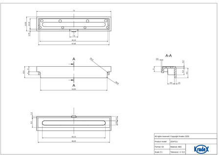 Maskownica uniwersalna ZD4TCUJ ABS V0: 4 sztuki (ZD1004,ZD1008,ZD1012)