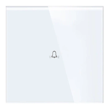 Włącznik dotykowy szklany dzwonkowy 300W - biały - Tawoia Glass