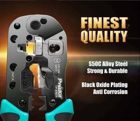 Zaciskarka RJ45 do wtyków 8 pin kat.5/6/7, Proskit CP-376TA