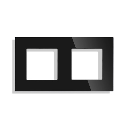 Ramka szklana - podwójna - czarna - do modułów Tawoia Glass