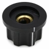 Gałka do potencjometru na oś 6mm - 19x14mm - z bakelitu, czarna - GBC19