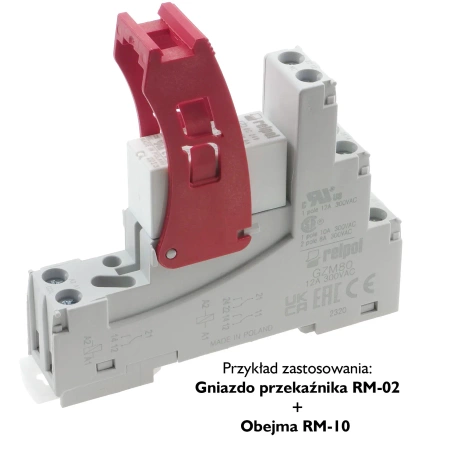 Gniazdo przekaźnika GZM-80 szyna DIN 12A/300V AC Relpol