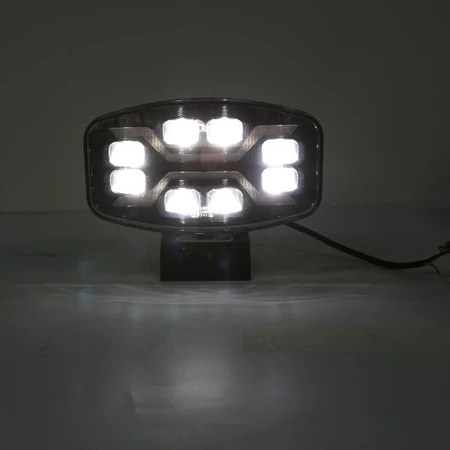Reflektor drogowy LED samochodowy, 3 funkcje: pozycyjne, drogowe, ostrzegawcze strobo, 54W, 72 LED, L3436
