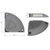 Lampa ostrzegawcza WINDY srebrna 4 LED, 2W, R6, R10, śruby, 12V/24V
