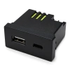 Ładowarka USB 20W super fast USB A+C czarny, moduł 1/2 do ramki Tawoia Glass