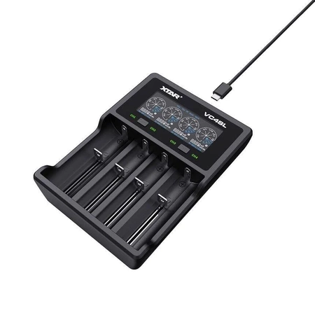 Ładowarka do akumulatorów cylindrycznych Li-ion / Ni-MH / Ni-CD 18650 Xtar VC4SL