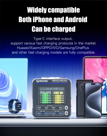 Inteligenta stacja ładowania 160W GaN G-POWER Mechanic