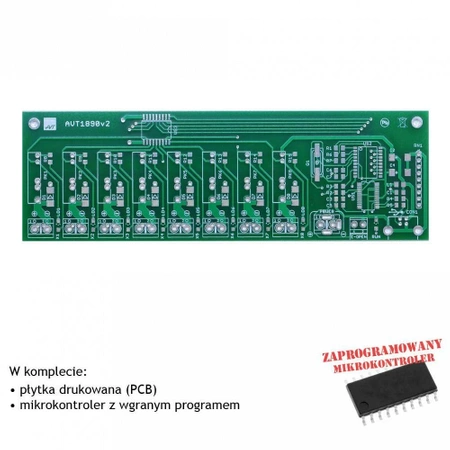 Moduł 8 przekaźników USB 5 A / 30 V DC - KIT AVT 1890