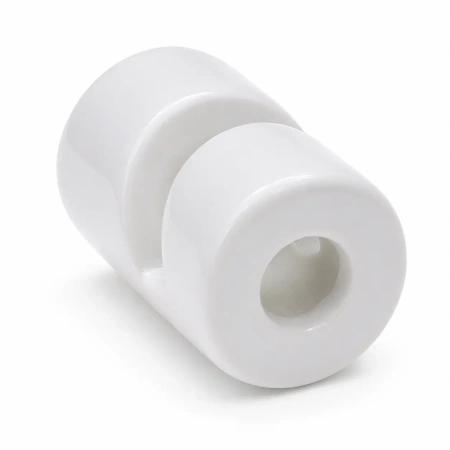 Uchwyt ceramiczny biały 20×30 mm do przewodu natynkowego - Ceramic Classic Loft