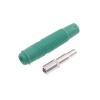 Gniazdo na przewód 4mm, izolowane zielone