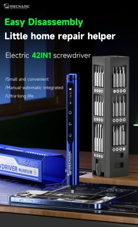 Wkrętak elektryczny ES420, precyzyjny, do smartfonów i laptopów, Mechanic