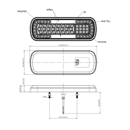 Lampa tylna LED dynamiczny kierunek 12/24V L1830 lewy=prawy