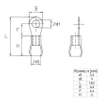 Końcówka oczkowa izolowana M3 1.5-2.5mm² - końcówka kablowa SGE