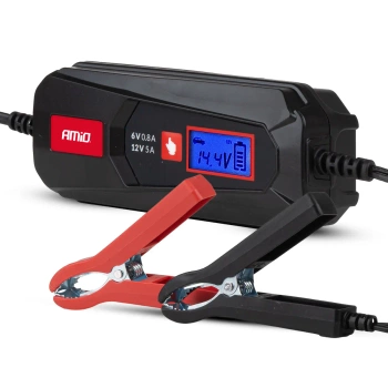 Prostownik AMiO cyfrowy LEAD ACID LFP max 5A 6/12V 04522