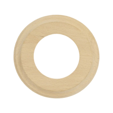 Gniazdo USB A+C 4A okrągłe białe z ramką jasne drewno, montaż podtynkowy, Ceramic Loft