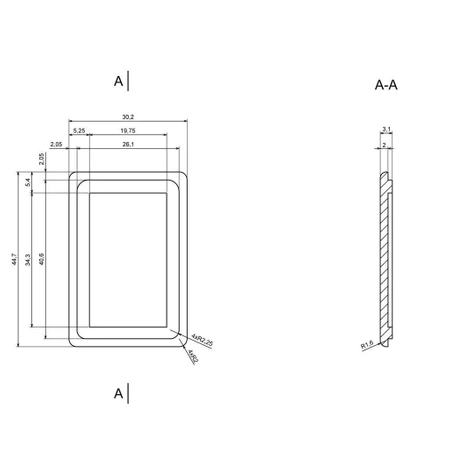 Obudowa 31x46, h=16mm czarna, Z43