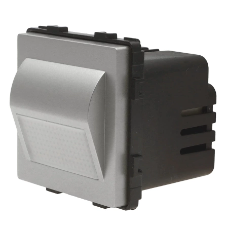 Lampka schodowa LED 230V 1W - szklana ramka - szary - Tawoia Glass