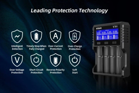 Ładowarka do akumulatorów Li-ion 1,5V-3,6-3,7V - Li-FePO4 / Ni-MH, XTAR VX4