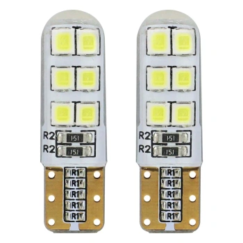 Żarówka samochodowa LED STANDARD T10 W5W 12V 1.5W, silikon, 2szt AMIO-01095