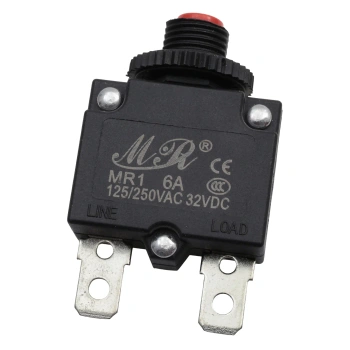 Wyłącznik nadprądowy bimetaliczny MR1 6 A 250 V AC, 1 tor, panelowy