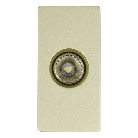 Moduł 1/2 - gniazdo antenowe TV - złoty - kompatybilny z ramkami Tawoia Glass