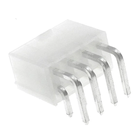 Wtyk ATX 8-stykowy męski kątowy do montażu na PCB, raster 4,20 mm, biały, KWM4505-08R