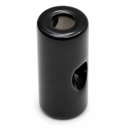 Ceramiczny uchwyt przelotowy czarny 20×45 mm do przewodu natynkowego - Ceramic Classic Loft