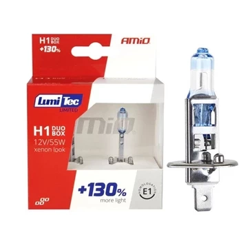 Żarówka samochodowa halogenowa H1 12V 55W LumiTec LIMITED +130%, 2 szt AMIO-01404