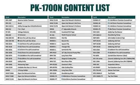 Zestaw narzędzi z lutownicą, PK-1700NB Proskit