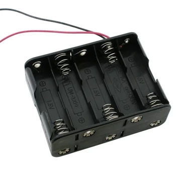Koszyk baterii AA x10 (2x5) z przewodami