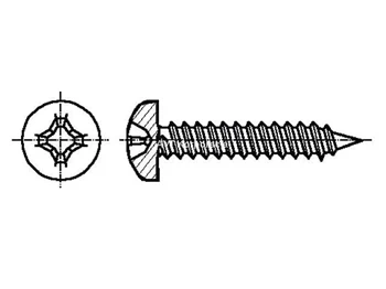 Wkręt do metalu walcowy PH M2.9x13mm ocynk