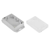 Obudowa hermetyczna Z128UJPTH, 70 × 105 × 40 mm, PC, jasnoszara, z uchem, z przezroczystym wieczkiem, Kradex