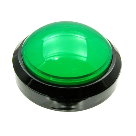 Przycisk arcade BIG Push monostabilny zielony, LED 12 V, 3 A / 250 V, PRZEL603