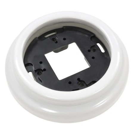 Ramka ceramiczna pojedyncza biała do włączników i gniazd natynkowych Ceramic Loft