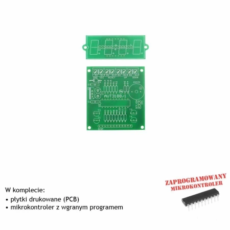 Licznik impulsów (zdarzeń) - PCB i mikroprocesor do projektu AVT 3188