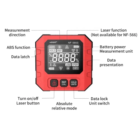 Poziomica laserowa, kątomierz Noyafa NF-566S