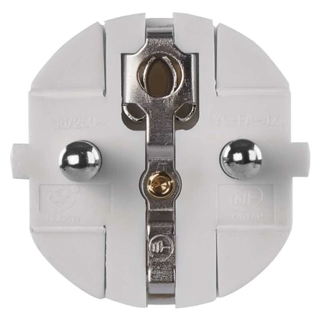 Wtyczka sieciowa 230 V, prosta, z uziemieniem, 16 A, biała, EMOS P0034