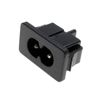 Gniazdo zasilania AC, ósemka 2 pin, do obudowy, na zatrzask