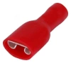 Konektor płaski żeński w pełnej izolacji 6.3mm 0.8mm 0.5-1.5mm² - końcówka kablowa z tulejką miedzianą SGE