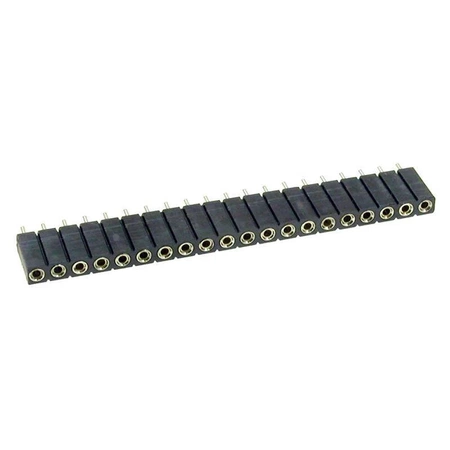 Gniazdo goldpin jednorzędowe, 20 pin, raster 2,54 mm, precyzyjne, łamane