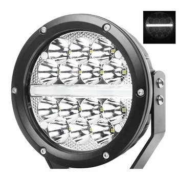 Reflektor drogowy LED samochodowy, 2 funkcje: pozycyjne, drogowe, 5690 lm, 52W, 14 LED, 12V/24V, L3427