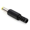 Wtyk zasilający DC 2,5/5,5/14 mm prosty, na kabel, wzmocniony HQ
