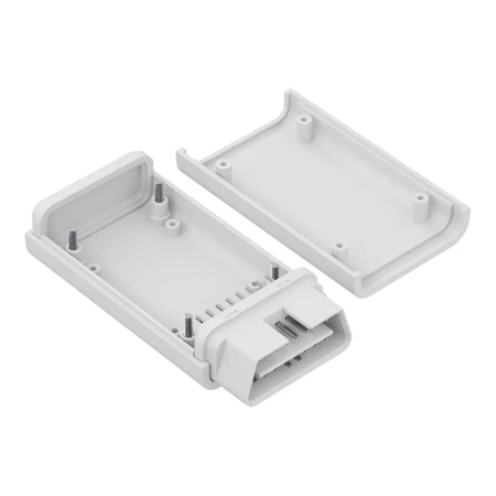 Obudowa OBD + wtyk OBD + zaślepka pełna, ABS, jasnoszary