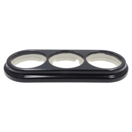 Ramka ceramiczna potrójna czarna do włączników i gniazd natynkowych Ceramic Loft