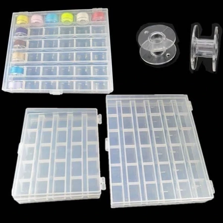 Organizer na szpulki do maszyny - 25 przegródek - szpulki w zestawie